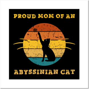 abyssinian cat mom design gift idea for abyssinian cat lovers Posters and Art